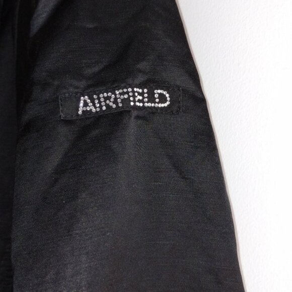 Airfield black satin jacket coat size 36 - Picture 9 of 9